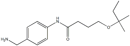 N-[4-(aminomethyl)phenyl]-4-[(2-methylbutan-2-yl)oxy]butanamide Struktur