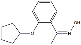 N-{1-[2-(cyclopentyloxy)phenyl]ethylidene}hydroxylamine Struktur