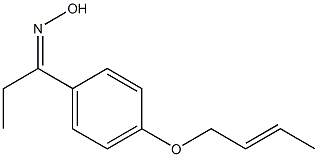 N-{1-[4-(but-2-en-1-yloxy)phenyl]propylidene}hydroxylamine Struktur