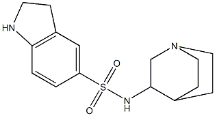 N-{1-azabicyclo[2.2.2]octan-3-yl}-2,3-dihydro-1H-indole-5-sulfonamide Struktur