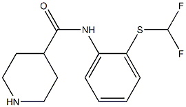 N-{2-[(difluoromethyl)sulfanyl]phenyl}piperidine-4-carboxamide Struktur