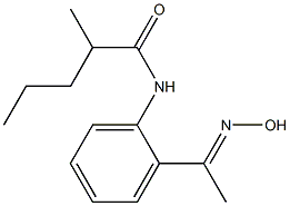 N-{2-[1-(hydroxyimino)ethyl]phenyl}-2-methylpentanamide Struktur