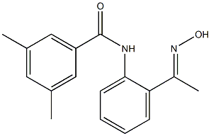 N-{2-[1-(hydroxyimino)ethyl]phenyl}-3,5-dimethylbenzamide Struktur