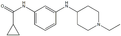 N-{3-[(1-ethylpiperidin-4-yl)amino]phenyl}cyclopropanecarboxamide Struktur