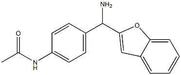 N-{4-[amino(1-benzofuran-2-yl)methyl]phenyl}acetamide Struktur