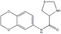 N-2,3-dihydro-1,4-benzodioxin-6-yl-1,3-thiazolidine-4-carboxamide Struktur