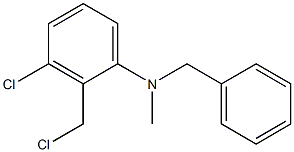 N-benzyl-3-chloro-2-(chloromethyl)-N-methylaniline Struktur