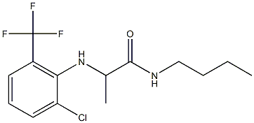 N-butyl-2-{[2-chloro-6-(trifluoromethyl)phenyl]amino}propanamide Struktur