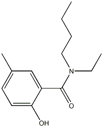 N-butyl-N-ethyl-2-hydroxy-5-methylbenzamide Struktur