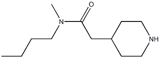 N-butyl-N-methyl-2-piperidin-4-ylacetamide Struktur