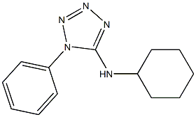 N-cyclohexyl-1-phenyl-1H-1,2,3,4-tetrazol-5-amine Struktur