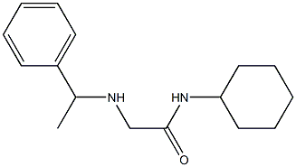 N-cyclohexyl-2-[(1-phenylethyl)amino]acetamide Struktur