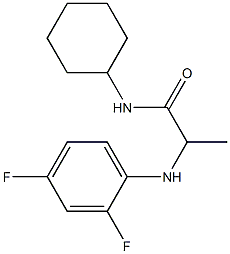 N-cyclohexyl-2-[(2,4-difluorophenyl)amino]propanamide Struktur