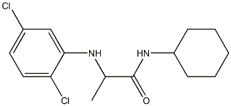 N-cyclohexyl-2-[(2,5-dichlorophenyl)amino]propanamide Struktur