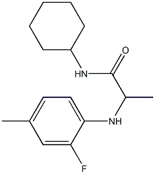 N-cyclohexyl-2-[(2-fluoro-4-methylphenyl)amino]propanamide Struktur