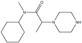 N-cyclohexyl-N-methyl-2-(piperazin-1-yl)propanamide Struktur