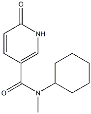 N-cyclohexyl-N-methyl-6-oxo-1,6-dihydropyridine-3-carboxamide Struktur