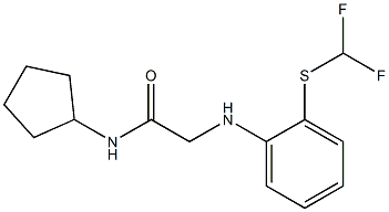 N-cyclopentyl-2-({2-[(difluoromethyl)sulfanyl]phenyl}amino)acetamide Struktur