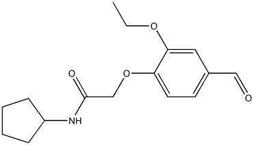 N-cyclopentyl-2-(2-ethoxy-4-formylphenoxy)acetamide Struktur