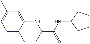 N-cyclopentyl-2-[(2,5-dimethylphenyl)amino]propanamide Struktur