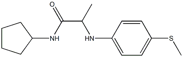 N-cyclopentyl-2-{[4-(methylsulfanyl)phenyl]amino}propanamide Struktur