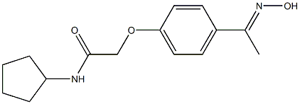 N-cyclopentyl-2-{4-[1-(hydroxyimino)ethyl]phenoxy}acetamide Struktur