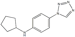 N-cyclopentyl-4-(1H-1,2,3,4-tetrazol-1-yl)aniline Struktur