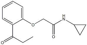 N-cyclopropyl-2-(2-propionylphenoxy)acetamide Struktur