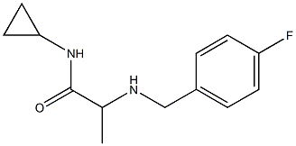 N-cyclopropyl-2-{[(4-fluorophenyl)methyl]amino}propanamide Struktur