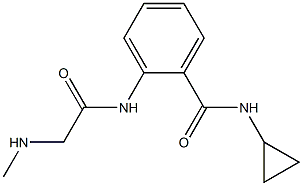 N-cyclopropyl-2-{[(methylamino)acetyl]amino}benzamide Struktur