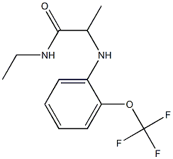 N-ethyl-2-{[2-(trifluoromethoxy)phenyl]amino}propanamide Struktur