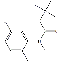 N-ethyl-N-(5-hydroxy-2-methylphenyl)-3,3-dimethylbutanamide Struktur