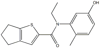 N-ethyl-N-(5-hydroxy-2-methylphenyl)-4H,5H,6H-cyclopenta[b]thiophene-2-carboxamide Struktur