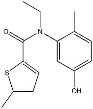 N-ethyl-N-(5-hydroxy-2-methylphenyl)-5-methylthiophene-2-carboxamide Struktur