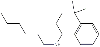 N-hexyl-4,4-dimethyl-1,2,3,4-tetrahydronaphthalen-1-amine Struktur