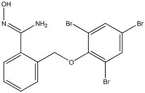 N'-hydroxy-2-(2,4,6-tribromophenoxymethyl)benzene-1-carboximidamide Struktur