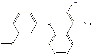 N'-hydroxy-2-(3-methoxyphenoxy)pyridine-3-carboximidamide Struktur