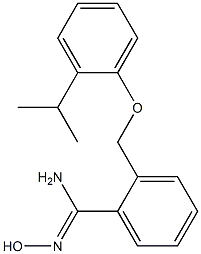 N'-hydroxy-2-[2-(propan-2-yl)phenoxymethyl]benzene-1-carboximidamide Struktur