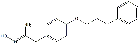 N'-hydroxy-2-[4-(3-phenylpropoxy)phenyl]ethanimidamide Struktur