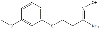 N'-hydroxy-3-[(3-methoxyphenyl)sulfanyl]propanimidamide Struktur