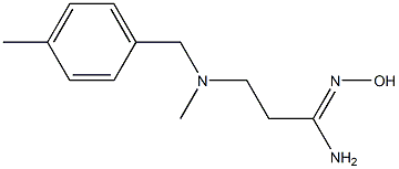 N'-hydroxy-3-{methyl[(4-methylphenyl)methyl]amino}propanimidamide Struktur