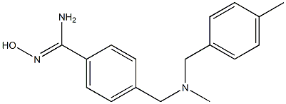 N'-hydroxy-4-({methyl[(4-methylphenyl)methyl]amino}methyl)benzene-1-carboximidamide Struktur