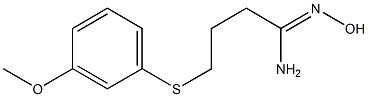 N'-hydroxy-4-[(3-methoxyphenyl)sulfanyl]butanimidamide Struktur