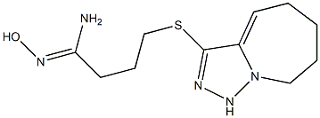 N'-hydroxy-4-{5H,6H,7H,8H,9H-[1,2,4]triazolo[3,4-a]azepin-3-ylsulfanyl}butanimidamide Struktur