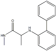 N-methyl-2-[(2-phenylphenyl)amino]propanamide Struktur