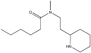 N-methyl-N-[2-(piperidin-2-yl)ethyl]hexanamide Struktur