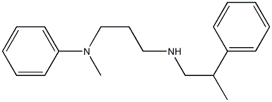 N-methyl-N-{3-[(2-phenylpropyl)amino]propyl}aniline Struktur