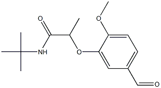 N-tert-butyl-2-(5-formyl-2-methoxyphenoxy)propanamide Struktur