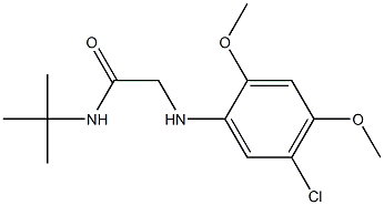 N-tert-butyl-2-[(5-chloro-2,4-dimethoxyphenyl)amino]acetamide Struktur