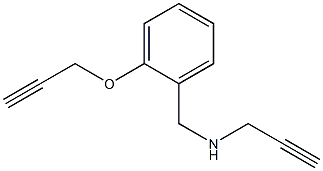 prop-2-yn-1-yl({[2-(prop-2-yn-1-yloxy)phenyl]methyl})amine Struktur